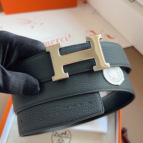 Hermès Constance H Reversible Belt 32mm Togo Calfskin Gold Hardware 에르메스 콘스탕스 H 리버서블 벨트 토고 송아지 가죽 그레이/블랙 3.2cm