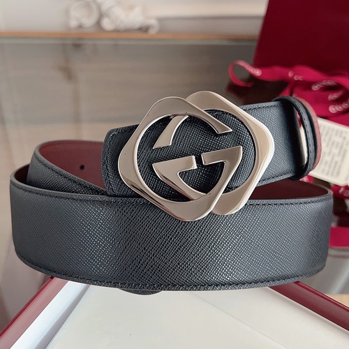 GUCCI Interlocking G Reversible 구찌 인터로킹 G 리버서블 레더 벨트 블랙/버건디 4cm