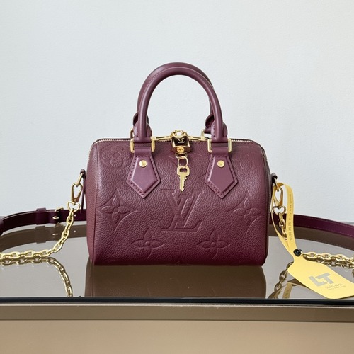 Louis Vuitton 루이비통 스피디 반둘리에 20 모노그램 앙프렝뜨 버건디 토트백 M58953 20.5cm