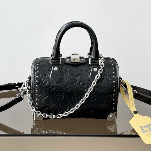 Louis Vuitton 루이비통 스피디 트렁크 20 모노그램 앙프렝뜨 블랙 탑핸들백 M27921 20.5cm