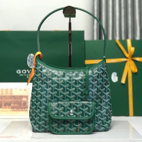 Goyard Hobo Mini Bag 고야드 호보 미니 백 기저귀가방 쉐브론 패턴 그린 26cm