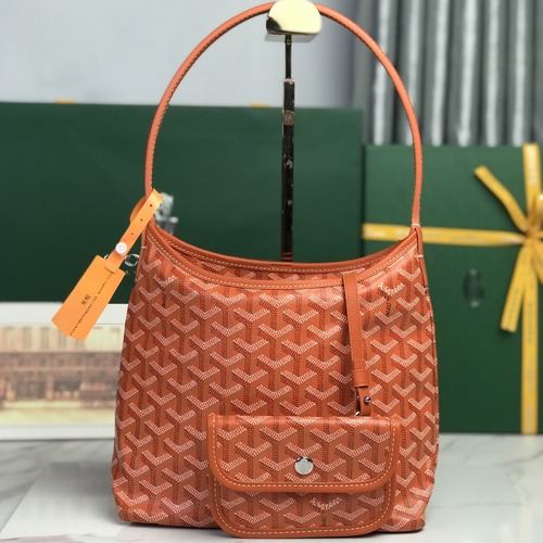 Goyard Hobo Mini Bag 고야드 호보 미니 백 기저귀가방 쉐브론 패턴 오렌지 26cm