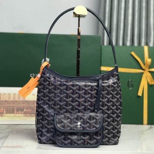 Goyard Hobo Mini Bag 고야드 호보 미니 백 기저귀가방 쉐브론 패턴 네이비 26cm