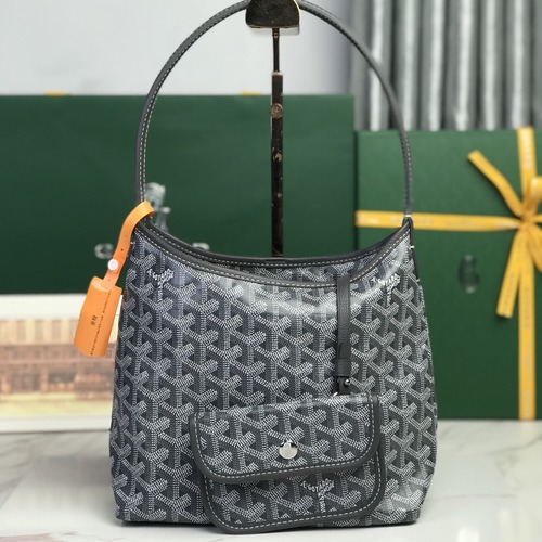 Goyard Hobo Mini Bag 고야드 호보 미니 백 기저귀가방 쉐브론 패턴 그레이 26cm
