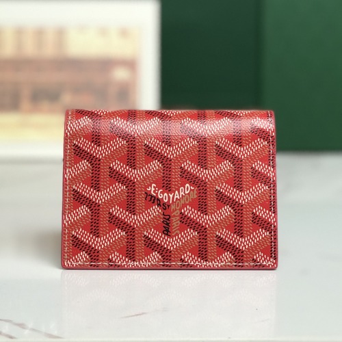 Goyard Cardcase 고야드 카드 케이스 카드지갑  코팅 캔버스 레드 10cm