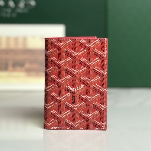 Goyard Saint-Pierre Card Wallet 고야드 생피에르 카드 지갑 코팅 캔버스 (폴딩형) 레드 11CM