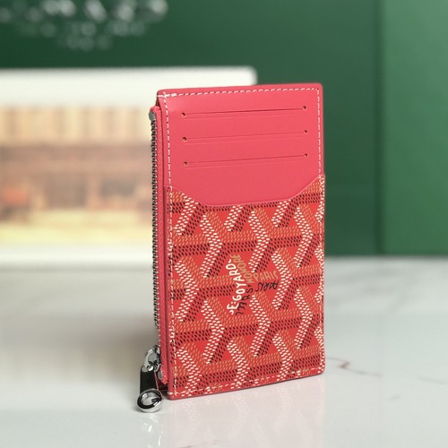Goyard Bourbon Zipped Card Holder 고야드 버번 지퍼 카드홀더 레드 12.5cm