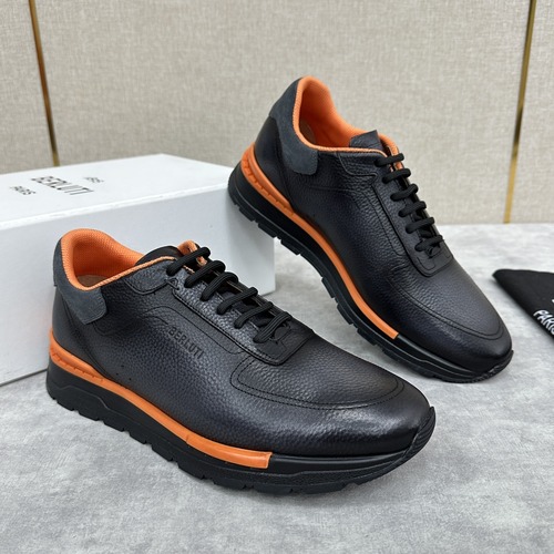 Berluti Fast Track Leather Sneakers 벨루티 패스트 트랙 레더 스니커즈 커스텀 한정판 블랙/오렌지