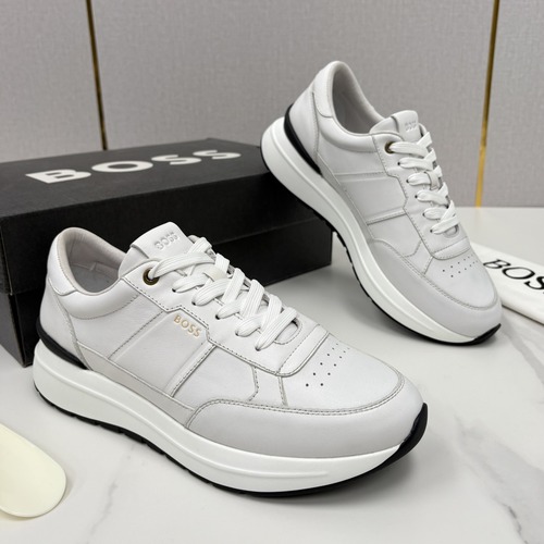 HUGO BOSS White Leather Sneakers 휴고 보스 화이트 레더 스니커즈