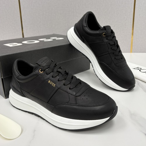 HUGO BOSS White Leather Sneakers 휴고 보스 블랙 레더 스니커즈
