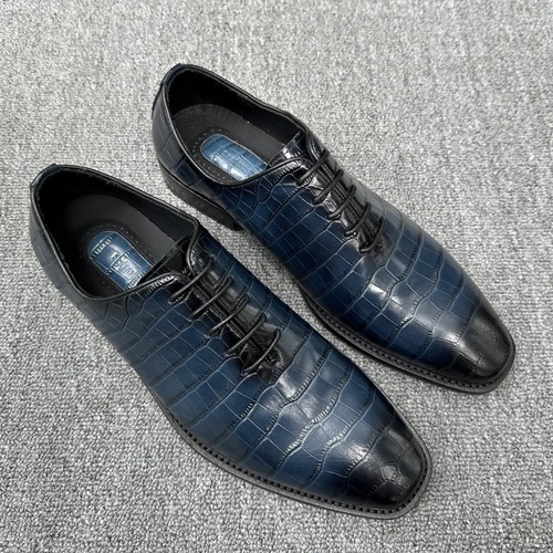 Stefano Ricci Crocodile Embossed Leather Dress Shoes 스테파노 리치 크로커다일 엠보 레더 구두 코발트