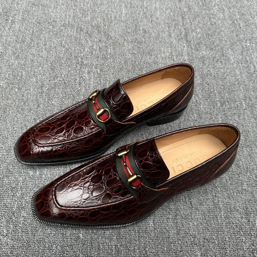 Gucci Horsebit Crocodile Embossed Leather Loafer 구찌 홀스빗 크로커다일 엠보스드 로퍼 브라운