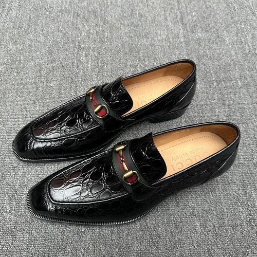Gucci Horsebit Crocodile Embossed Leather Loafer 구찌 홀스빗 크로커다일 엠보스드 로퍼 블랙
