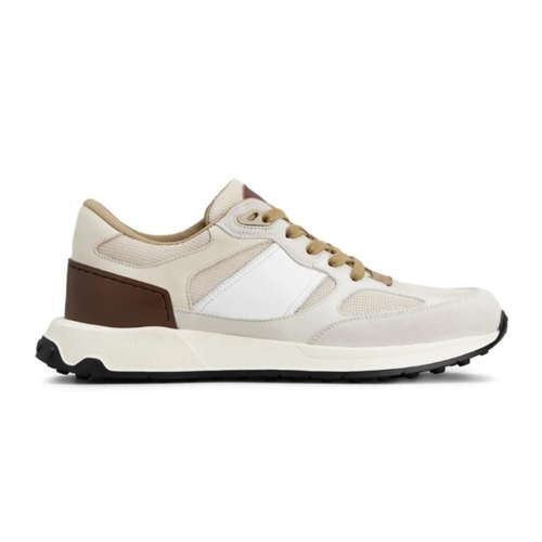 TODS Inspired Sporty Leather Low Top Sneaker 토즈 스포티 레더 로우탑 스니커즈 커스텀 한정판 베이지 브라운