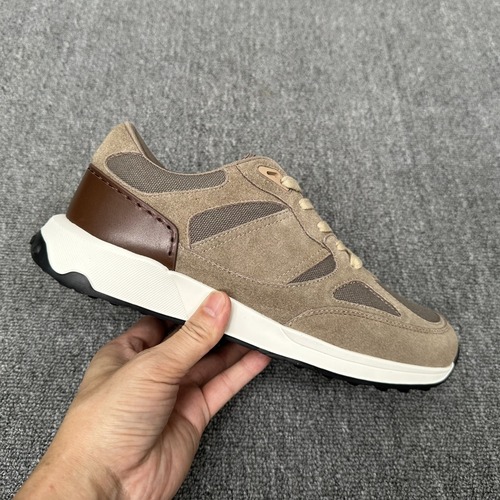 TODS Inspired Sporty Leather Low Top Sneaker 토즈 스포티 레더 로우탑 스니커즈 커스텀 한정판 베이지 브라운