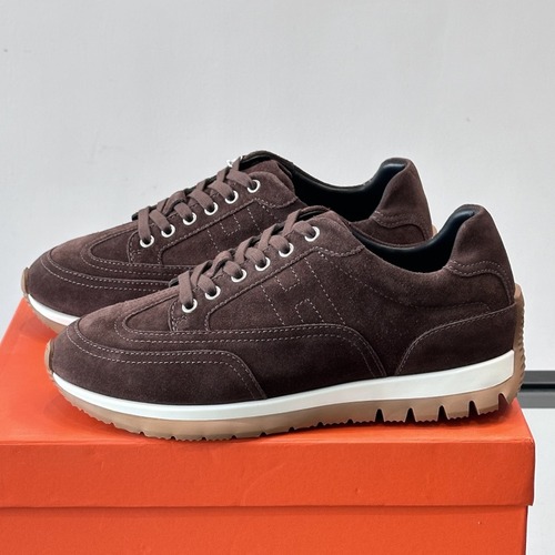 Hermès Quicker Leather Sneakers 에르메스 퀴커 레더 스니커즈 브라운