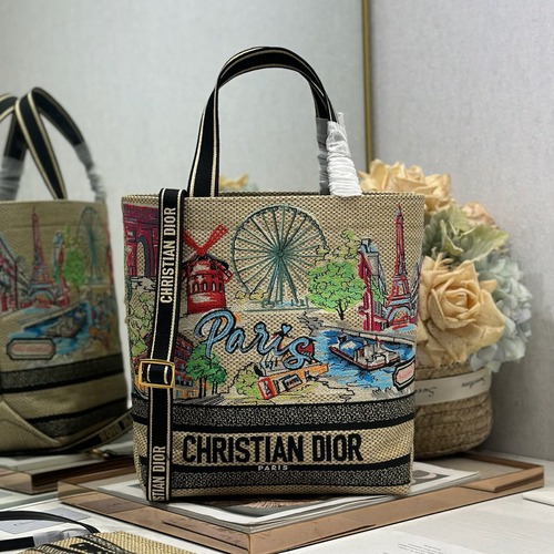 Dior 디올 Toile de Jouy 트왈드 주이 시티 북 토트백 스몰 멀티컬러 1288 25cm