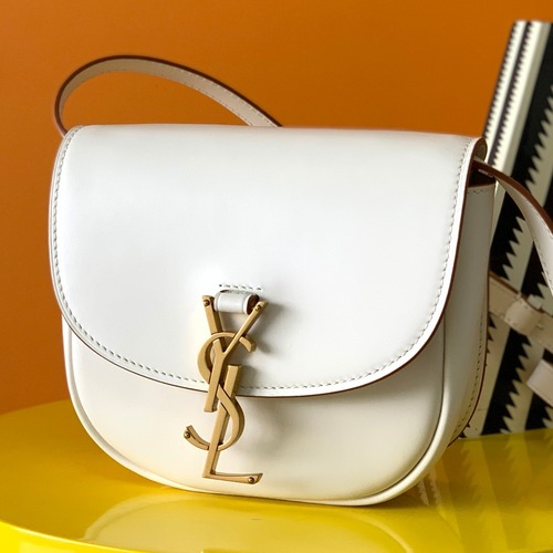 SAINT LAURENT Kaia Small Crossbody Bag 생로랑 카이아 스몰 크로스바디 백 화이트 619740 18CM