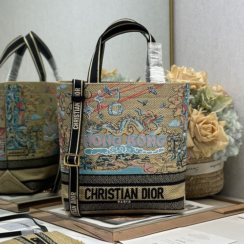 Dior 디올 Toile de Jouy 트왈드 주이 시티 북 토트백 스몰 멀티컬러 1288 25cm
