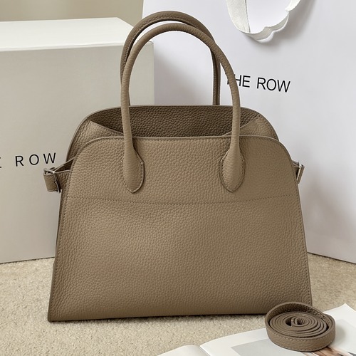 THE ROW Margaux 12 Small Top Handle Tote Bag 더 로우 마르그로 12 스몰 탑핸들 토트백 그레인 카프스킨 베이지 31cm