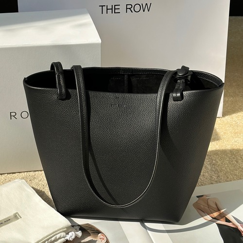 THE ROW Park Tote Three Small Leather Tote Bag 더 로우 파크 토트 쓰리 스몰 레더 토트백 블랙 18.5cm