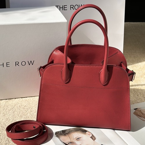 THE ROW Margaux 10 Mini Top Handle Tote Bag 더 로우 마르그로 10 미니 탑핸들 토트백 메이슨 가죽 레드 25cm