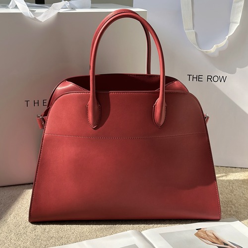 THE ROW Margaux 15 Large Top Handle Tote Bag 더 로우 마르그로 15 라지 탑핸들 토트백 메이슨 가죽 레드 38cm
