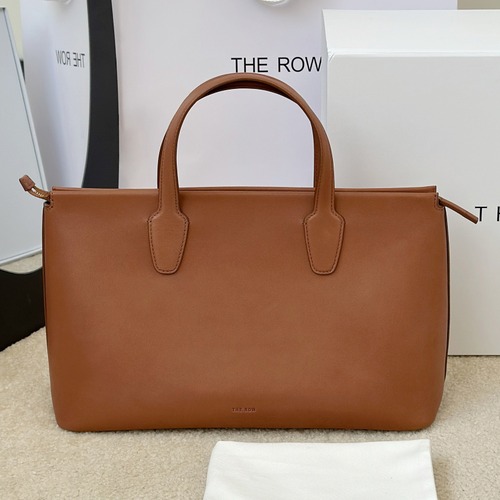 THE ROW Marcel Top Handle Zip Tote Bag 더 로우 마르셀 탑핸들 집 토트백 메이슨 가죽 브라운 32cm