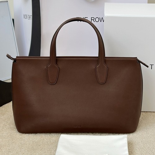 THE ROW Marcel Top Handle Zip Tote Bag 더 로우 마르셀 탑핸들 집 토트백 메이슨 가죽 다크브라운 32cm