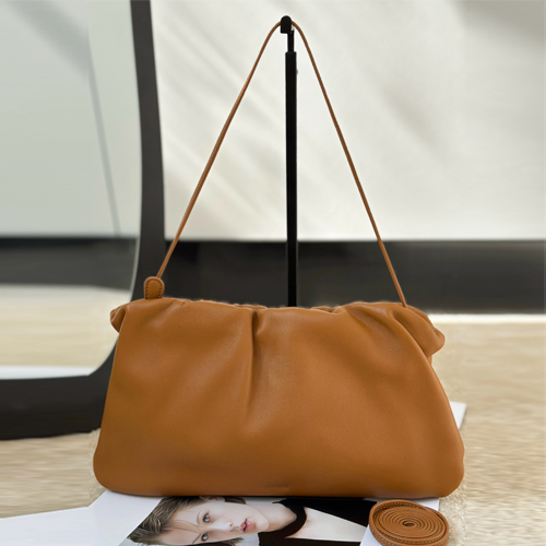 The Row Bourse Bag 더로우 부르스 숄더클라우드백 스무스 카프스킨 브라운 32cm