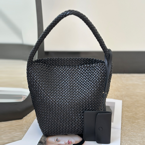 The Row Park Woven Bucket Bag 더로우 파크 위븐 버킷백 핸드우븐 카프스킨 블랙 21cm
