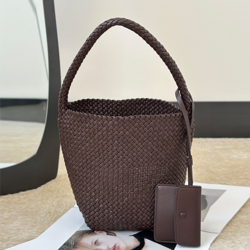 The Row Park Woven Bucket Bag 더로우 파크 위븐 버킷백 핸드우븐 카프스킨 버건디 21cm