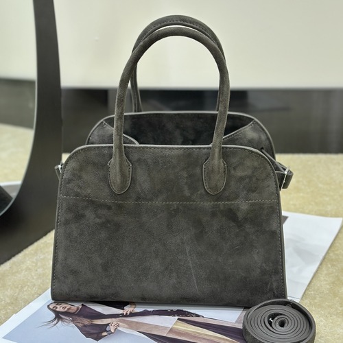 The Row Margaux 10 더로우 마고 10 토트백 스웨이드 카프스킨 스모그그레이 25cm