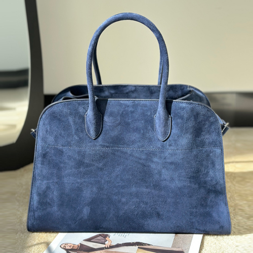The Row Margaux 15 Suede Tote Bag 더 로우 마고 15 스웨이드 토트백 블루, 38.5cm
