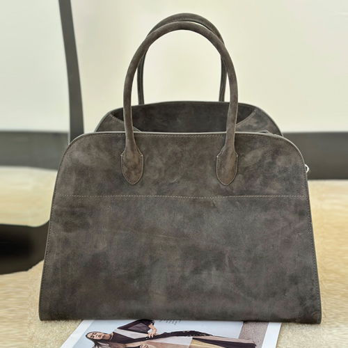 The Row Margaux 15 Suede Tote Bag 더 로우 마고 15 스웨이드 토트백 스모그그레이 38.5cm