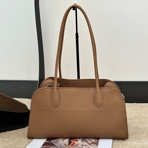 The Row Margaux Shoulder 12 in Camel Grained Calfskin 더 로우 마고 숄더 12 카멜 그레인 카프스킨 37cm
