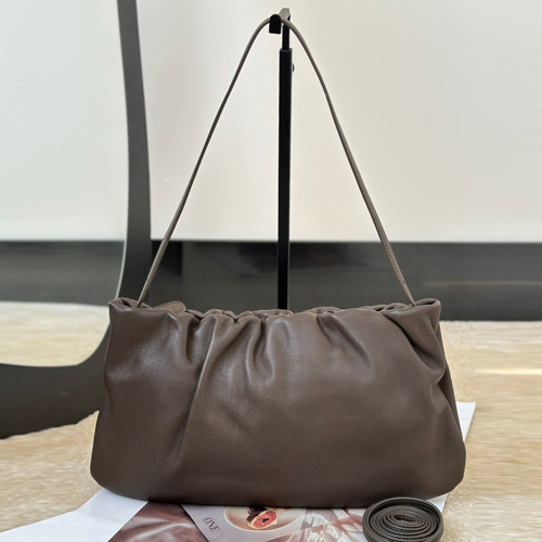 The Row Bourse Soft Shoulder Bag in Dark Taupe Smooth Calfskin 더 로우 보르스 소프트 숄더백 다크 토프 스무스 카프스킨 32cm