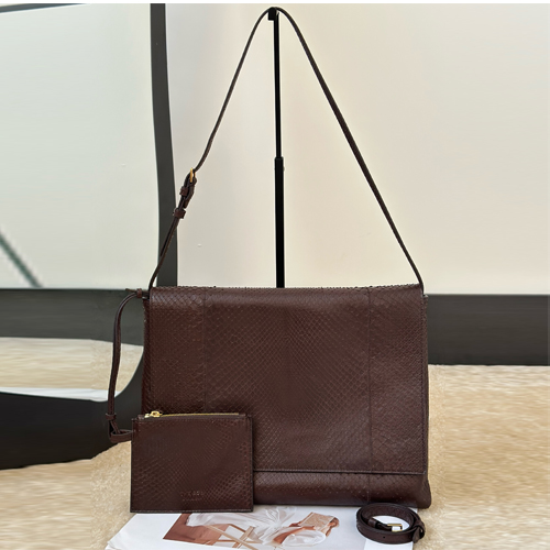 The Row Nan Shoulder Bag in Natural Grain Leather 더로우 낸 숄더백 내추럴 그레인 레더 버건디 32cm