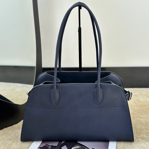 The Row Margaux Shoulder 12 Mason Calf Leather Bag 더 로우 마르조 숄더 12 메이슨 카프 레더 백 네이비 37cm