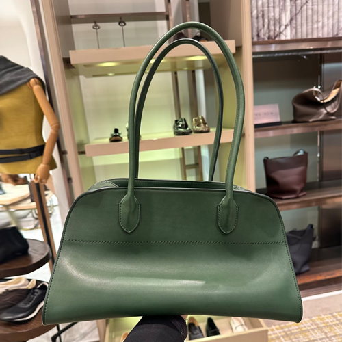 The Row Margaux Shoulder 12 Mason Calf Leather Bag 더 로우 마르조 숄더 12 메이슨 카프 레더 백 그린 37cm