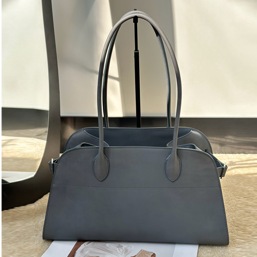 The Row Margaux Shoulder 12 Mason Calf Leather Bag 더 로우 마르조 숄더 12 메이슨 카프 레더 백 그레이 37cm