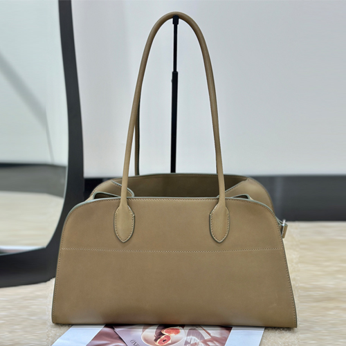 The Row Margaux Shoulder 12 Mason Calf Leather Bag 더 로우 마르조 숄더 12 메이슨 카프 레더 백 카키 37cm