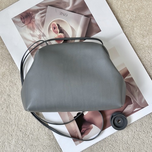 The Row Mira Bag Mason Calf Leather 더 로우 미라 백 메이슨 카프 레더 그레이 23cm