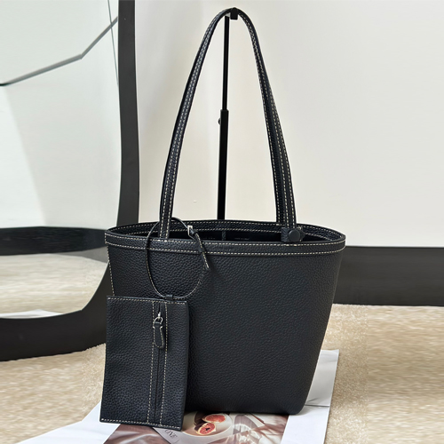 The Row Stitch Tote Bag Italian TC Calf Leather 더 로우 스티치 토트백 이탈리아 TC 카프 레더 블랙 22cm