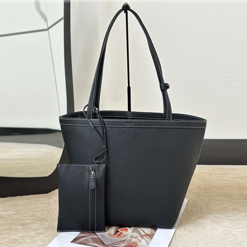 The Row Stitch Large Tote Bag Italian TC Calf Leather 더 로우 스티치 라지 토트백 이탈리아 TC 카프 레더 블랙 30cm