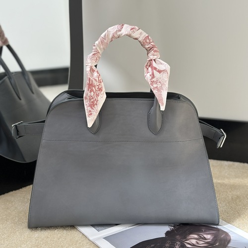 The Row Margaux Top Handle Bag 마고 토트백 마소니 송아지가죽 그레이 38cm
