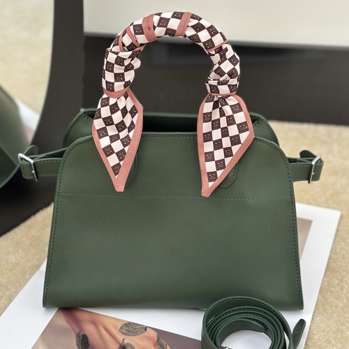 The Row Margaux 10 Top Handle Bag 마고 10 토트백 마소니 송아지가죽 그린 25cm