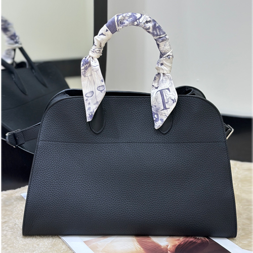 The Row Margaux Top Handle Bag 마고 토트백 스페인산 CBN 송아지가죽 블랙 38cm