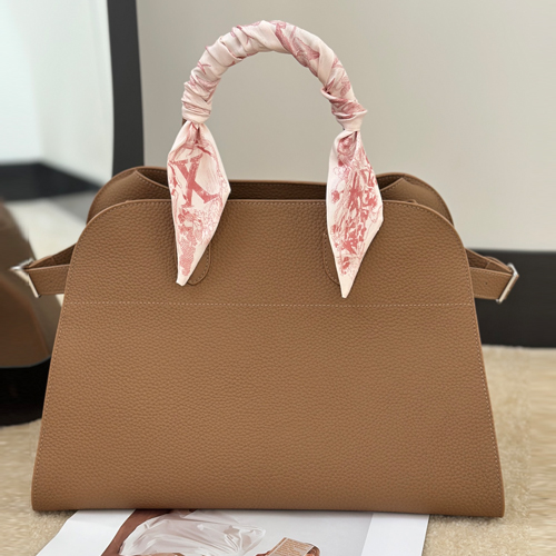 The Row Margaux Top Handle Bag 마고 토트백 스페인산 CBN 송아지가죽 브라운 38cm
