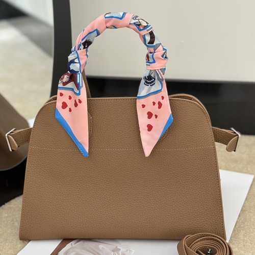 The Row Margaux Top Handle Bag 마고 토트백 스페인산 CBN 송아지가죽 브라운 38cm